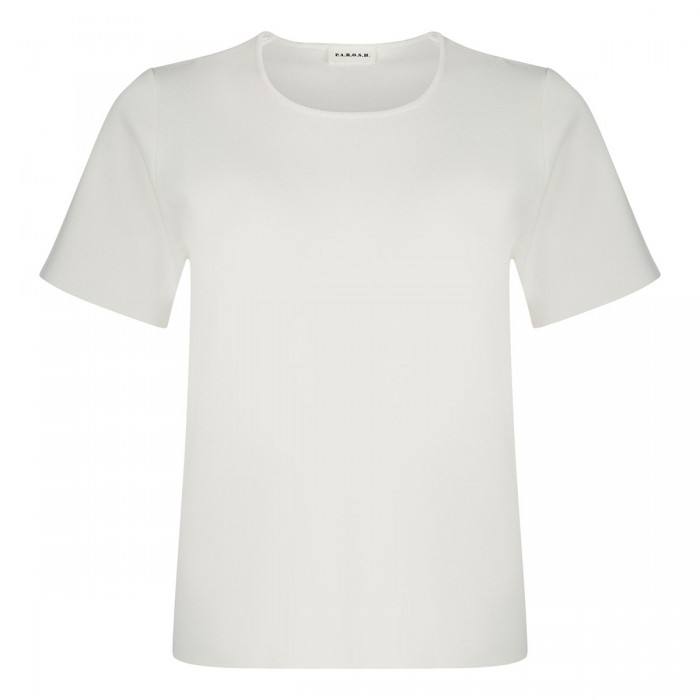 le noir cortina Cream white viscose blend top
