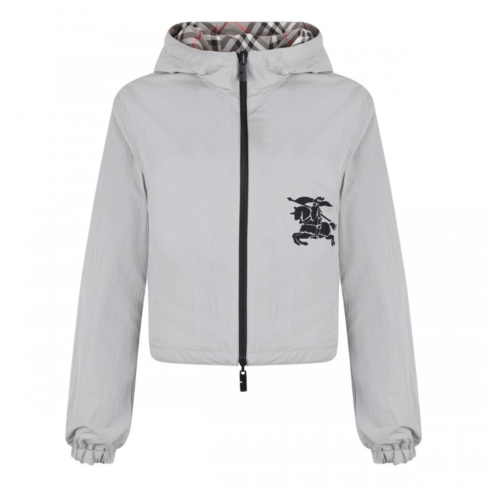 Le Noir Cortina Cropped Reversible Check Jacket