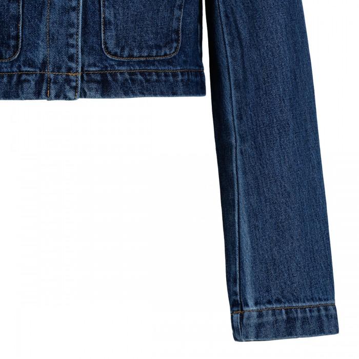 Le Noir Cortina Crystal Trim Denim Jacket