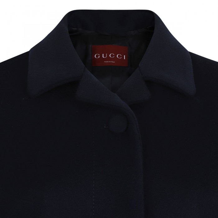 Le Noir Cortina Dark Blue Wool Caban