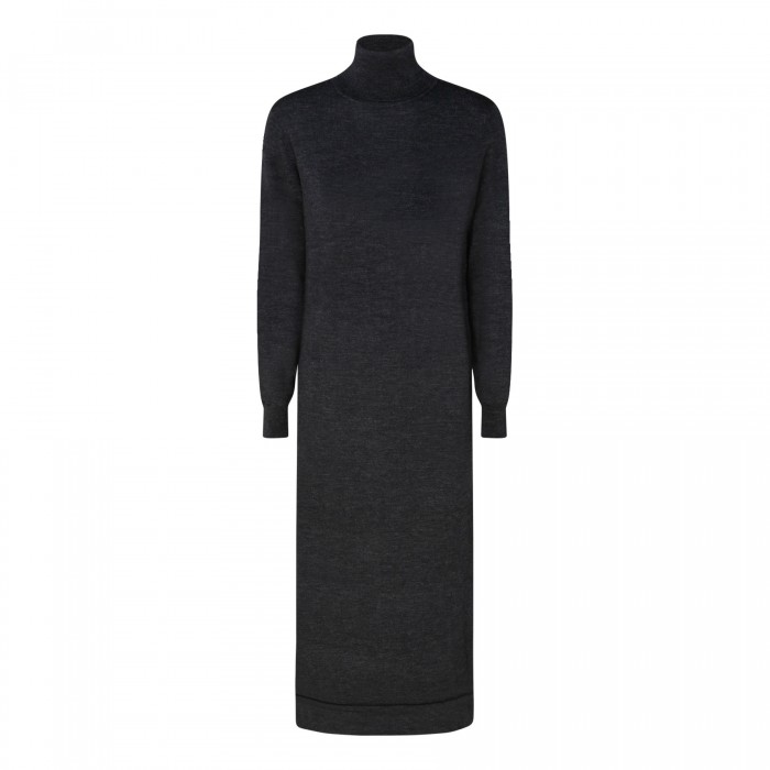 le noir cortina Dark gray knit wool blend dress