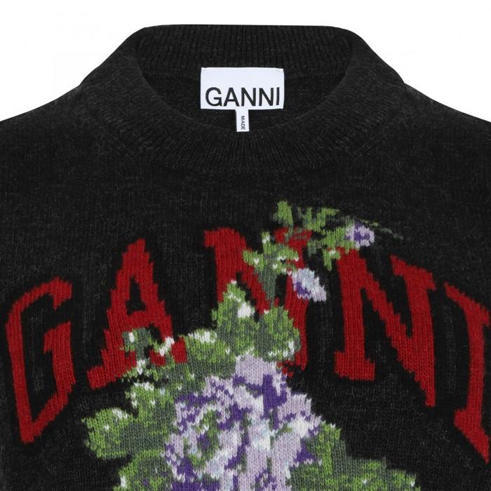 Le Noir Cortina Dark Gray Rose Wool Vest