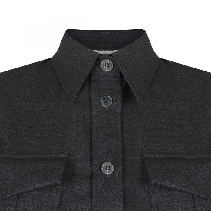 Le Noir Cortina Dark Gray Shirt Dress