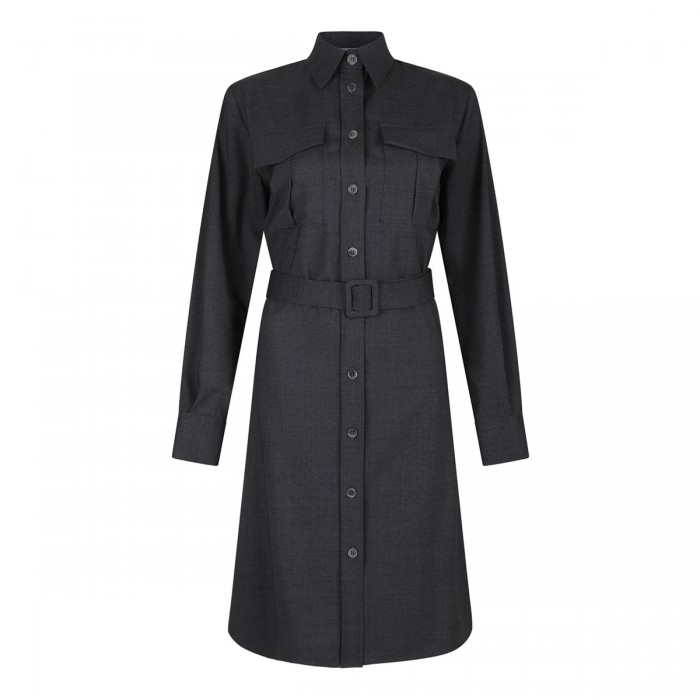 le noir cortina Dark gray shirt dress