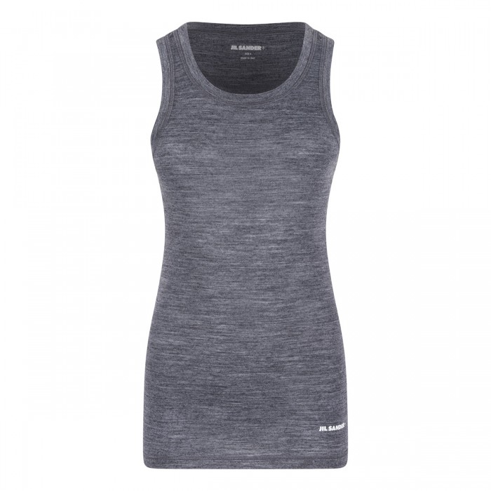 le noir cortina Dark gray wool blend top