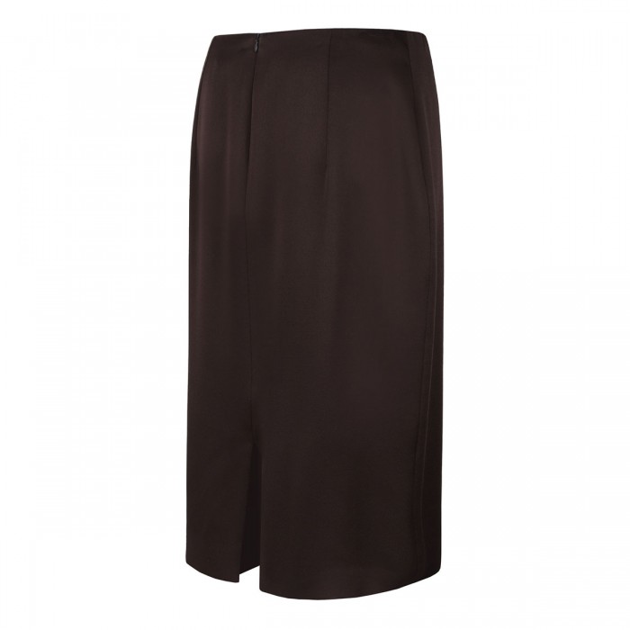 Le Noir Cortina Deep Brown Pencil Skirt