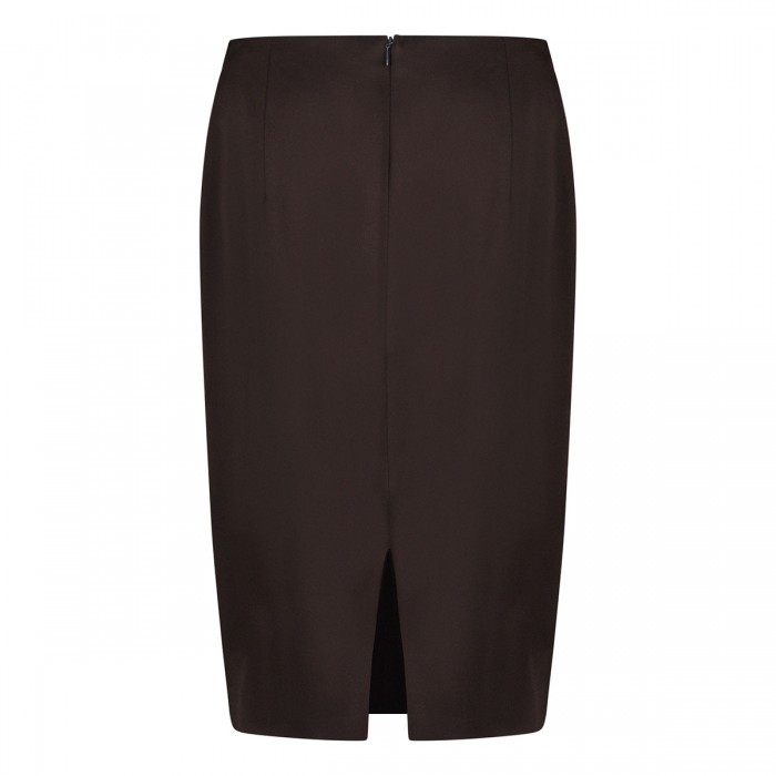 Le Noir Cortina Deep Brown Pencil Skirt