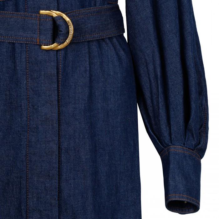 Le Noir Cortina Denim Cargo Midi Dress