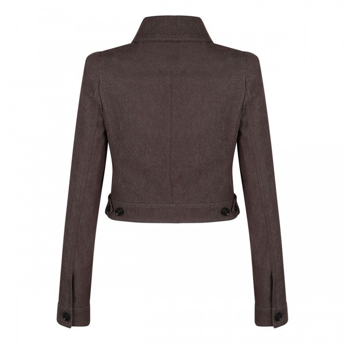 Le Noir Cortina Denim-effect Cropped Jacket