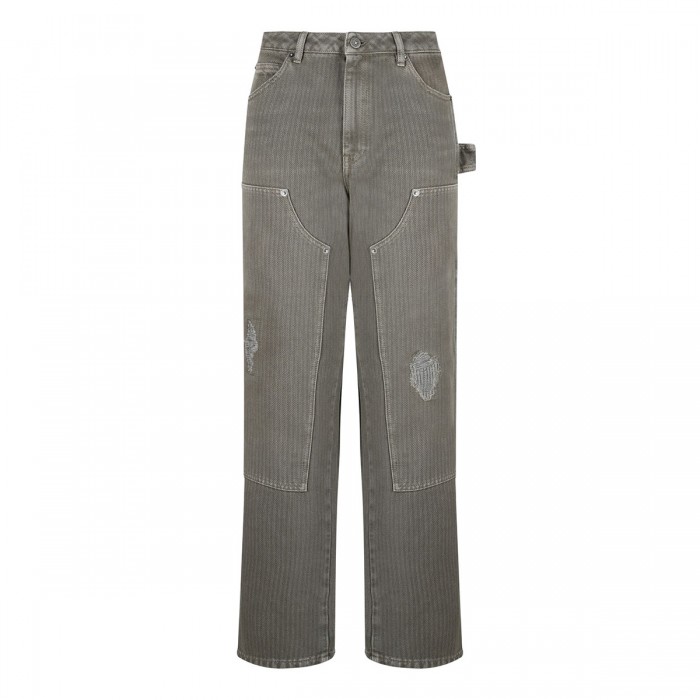 le noir cortina Destroyed pinstripes jeans