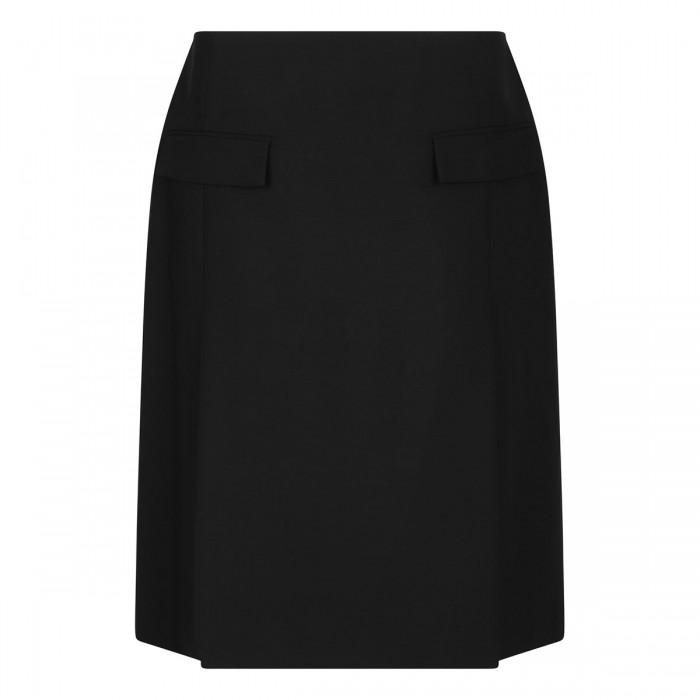 le noir cortina Double slit skirt