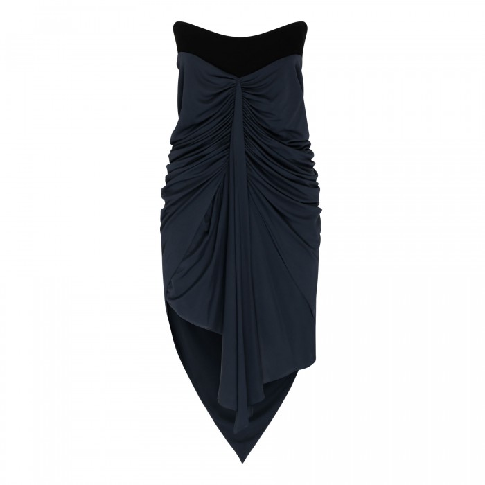 le noir cortina Draped jersey skirt