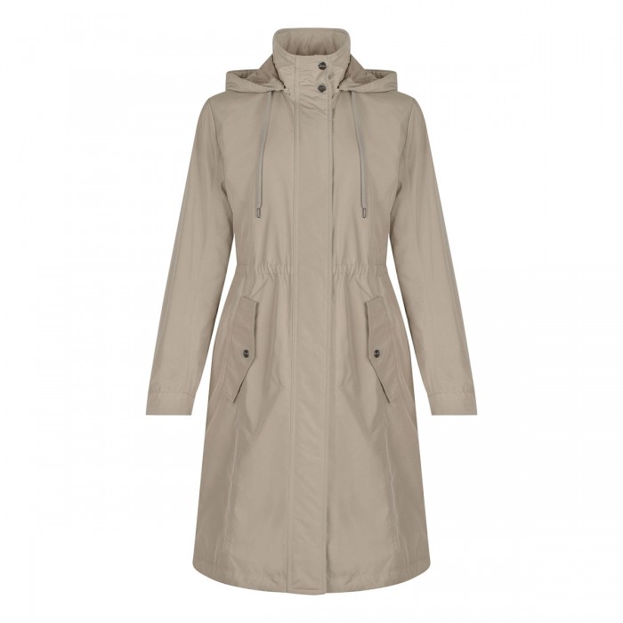 le noir cortina Drawstring hooded parka