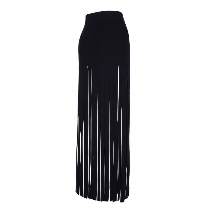 Le Noir Cortina Eclectic Fringes Skirt