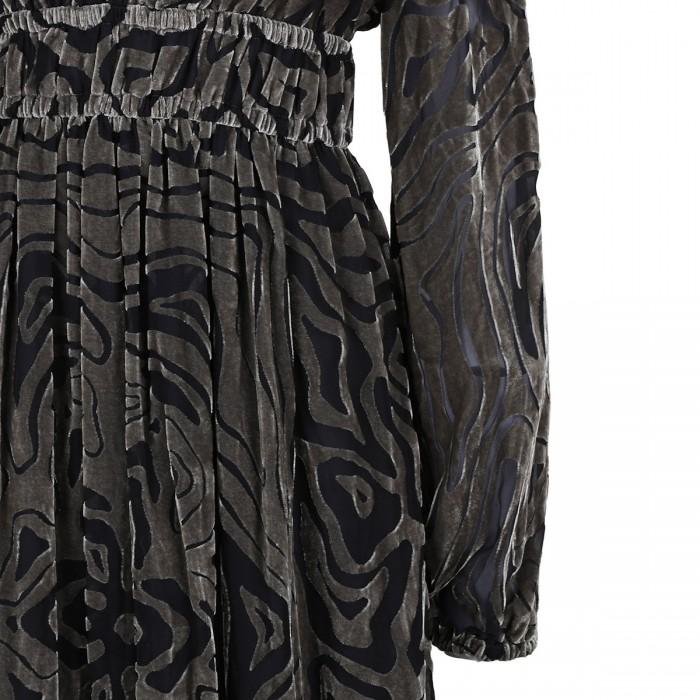 Le Noir Cortina Elora Gray Dress