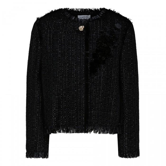 le noir cortina Embroidered cropped jacket