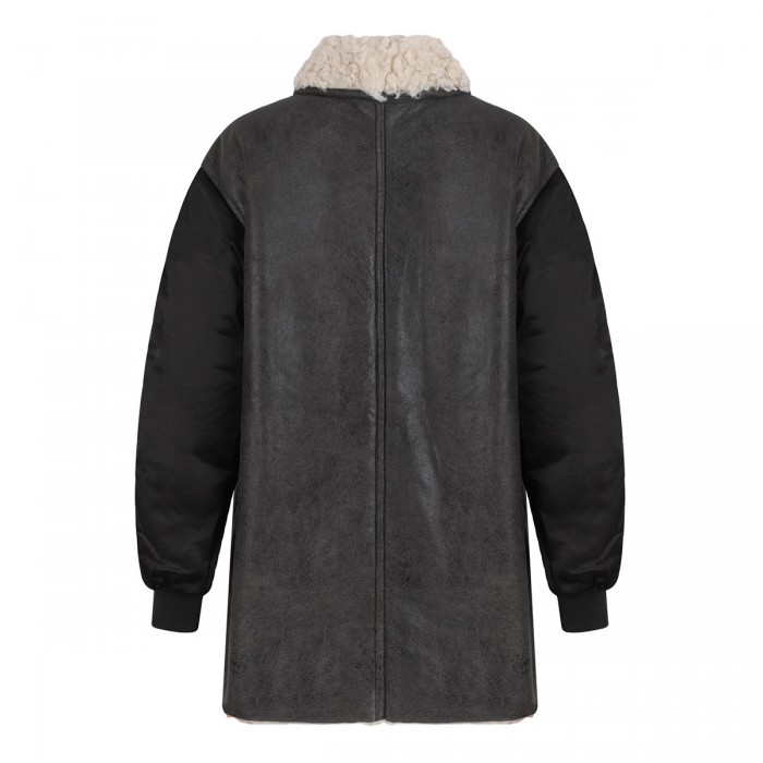 Le Noir Cortina Evina Shearling And Nylon Coat