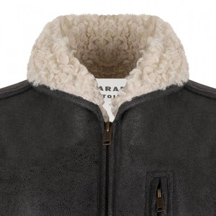 Le Noir Cortina Evina Shearling And Nylon Coat