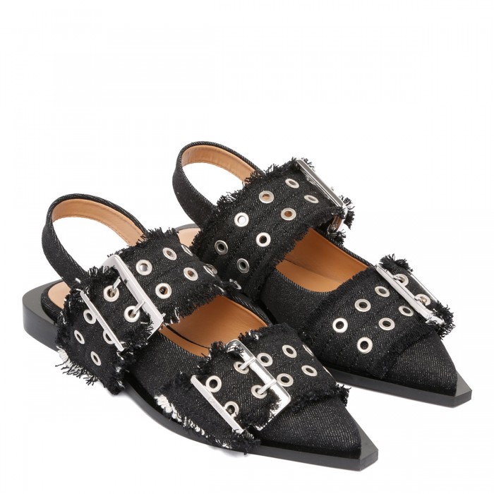 Le Noir Cortina Feminine Buckle Ballerinas