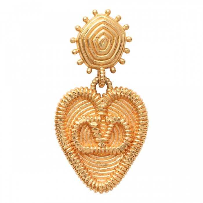 Le Noir Cortina Fil Perdu Metal Earrings