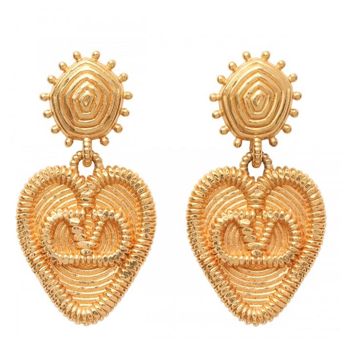 le noir cortina Fil perdu metal earrings