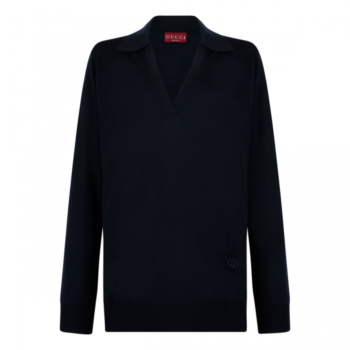 le noir cortina Fine wool polo top