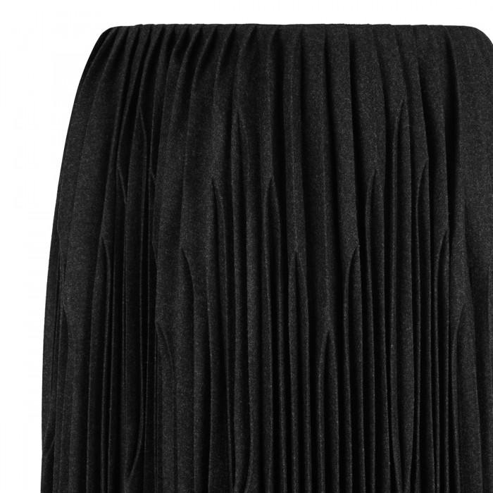 Le Noir Cortina Flannel Wool Pleated Skirt