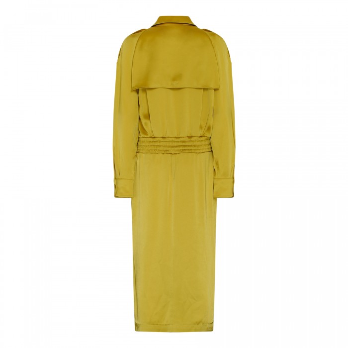 Le Noir Cortina Fluid Satin Coat Dress