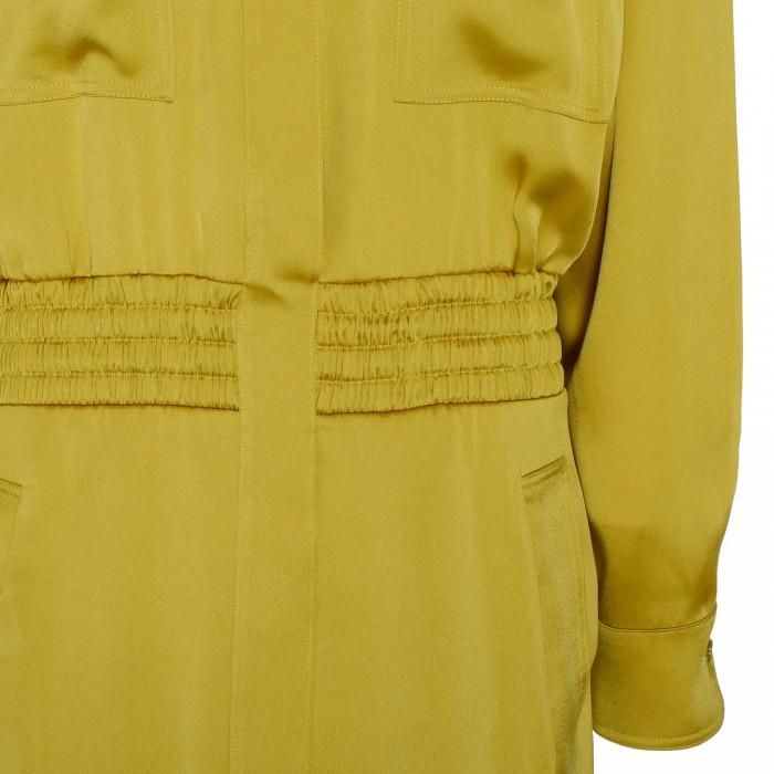 Le Noir Cortina Fluid Satin Coat Dress