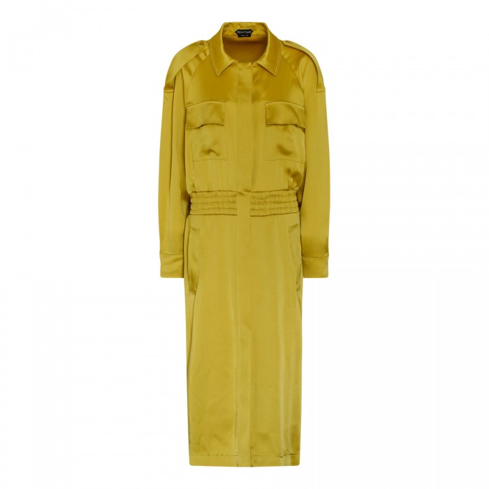 le noir cortina Fluid satin coat dress