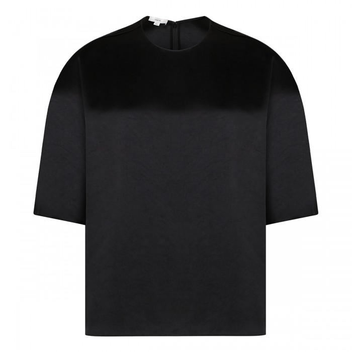 le noir cortina Fluid satin viscose blouse