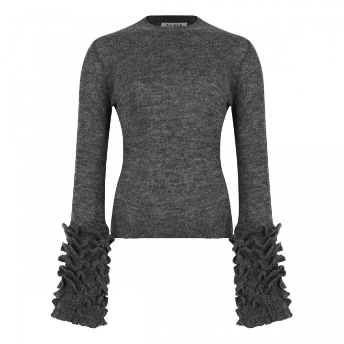 le noir cortina Frills mohair sweater