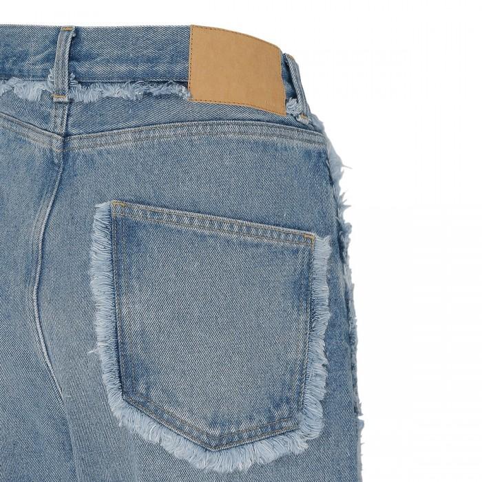 Le Noir Cortina Fringed Regular Denim Jeans
