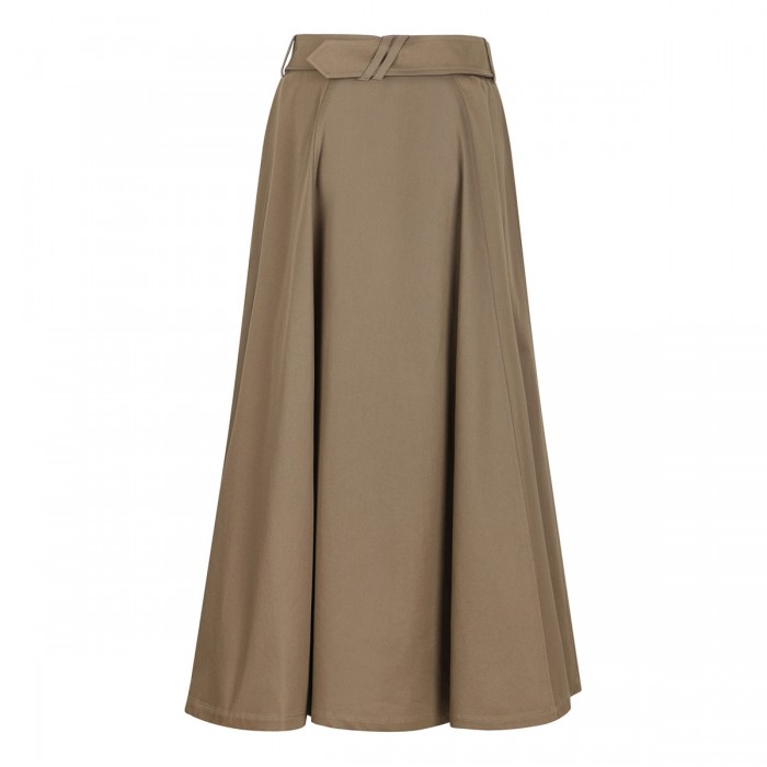 Le Noir Cortina Gabardine Trench Midi Skirt