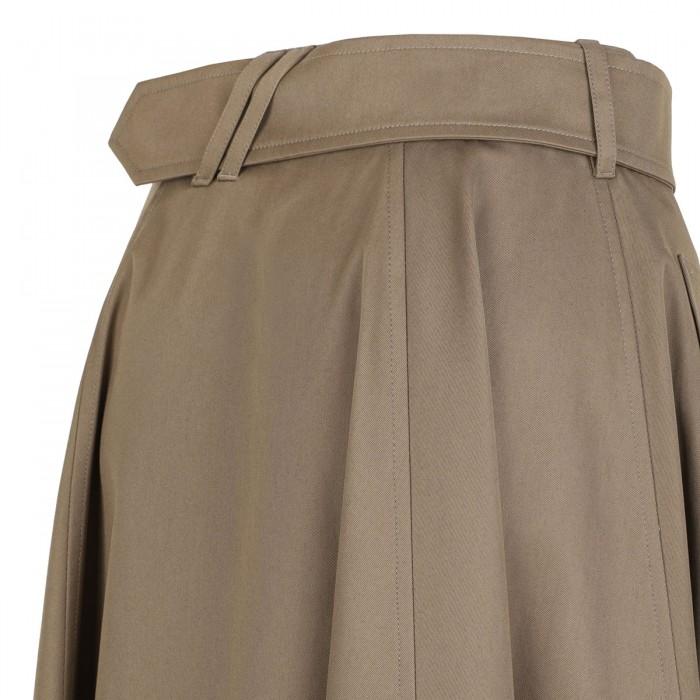 Le Noir Cortina Gabardine Trench Midi Skirt