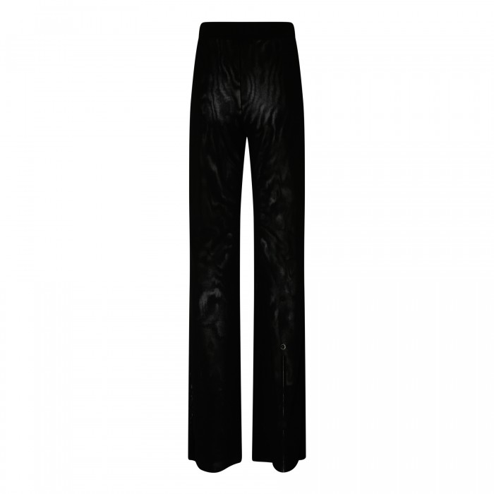 Le Noir Cortina Gaia Black Tulle Crepe Pants