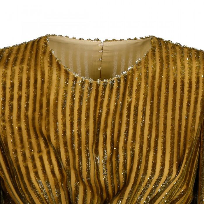 Le Noir Cortina Galena Silk Lurex Gown