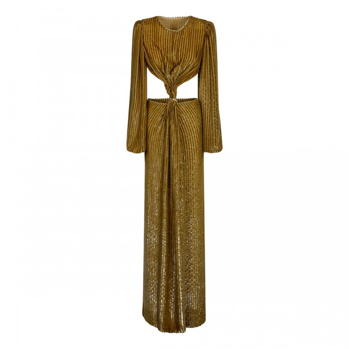 le noir cortina Galena silk lurex gown