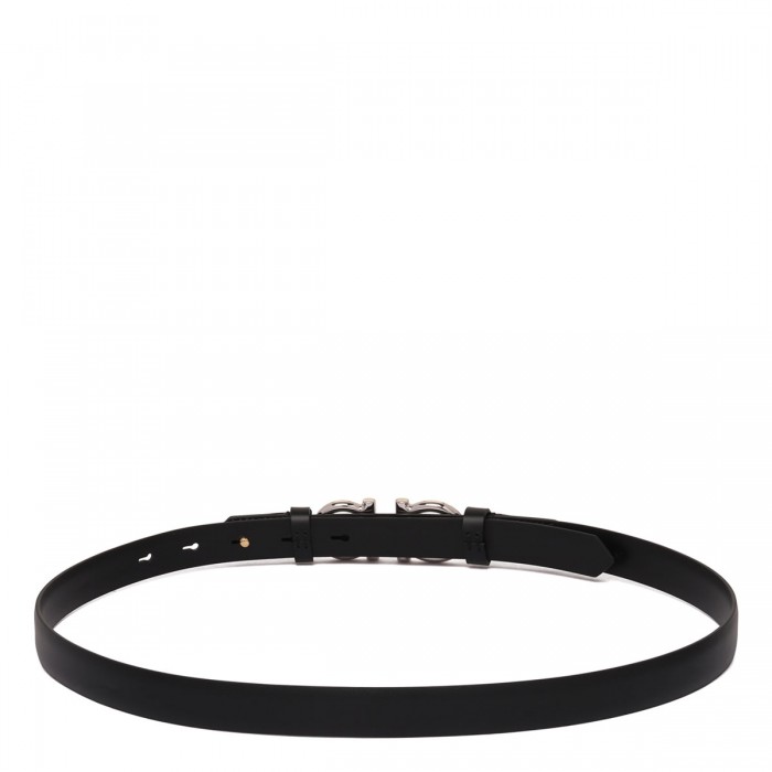 Le Noir Cortina Gancini Leather Reversible Belt