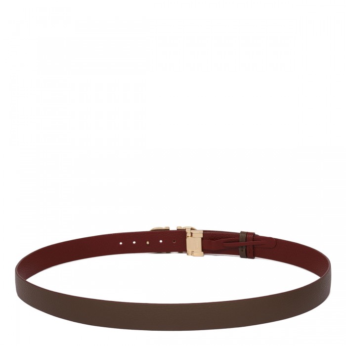Le Noir Cortina Gancini Leather Reversible Belt