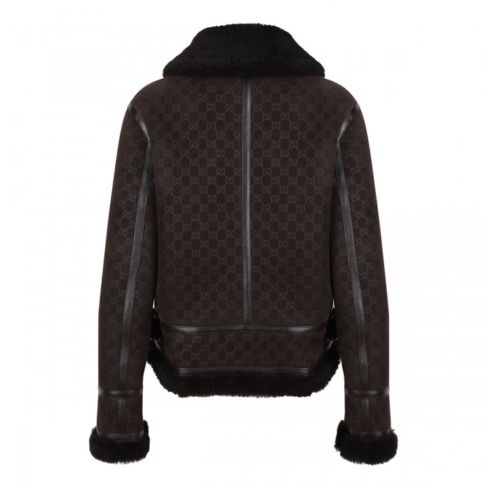 Le Noir Cortina GG Suede Biker Jacket