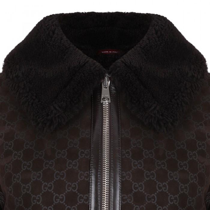 Le Noir Cortina GG Suede Biker Jacket