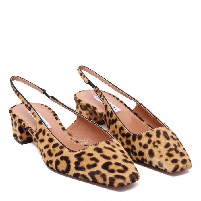 Le Noir Cortina Ginza 35 Leopard Slingback Pumps