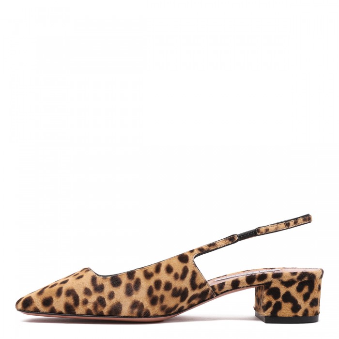 Le Noir Cortina Ginza 35 Leopard Slingback Pumps
