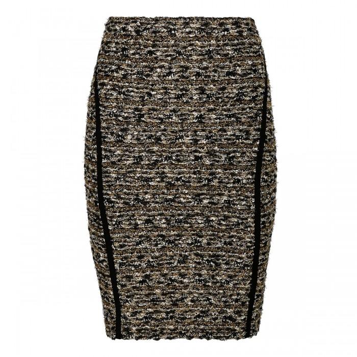 le noir cortina Gold lurex tweed skirt