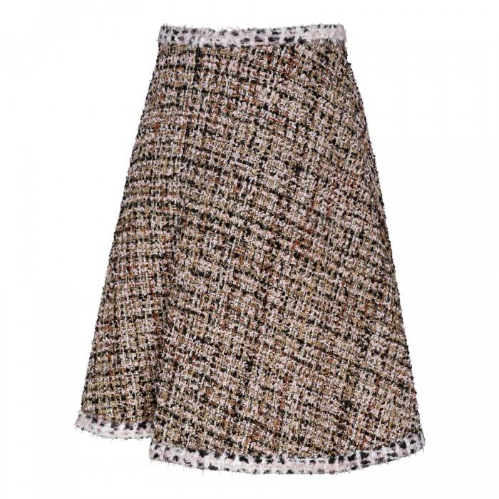 Le Noir Cortina Gold Tweed Skirt