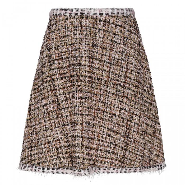 le noir cortina Gold tweed skirt