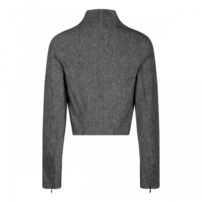 Le Noir Cortina Gray Cropped Jacket
