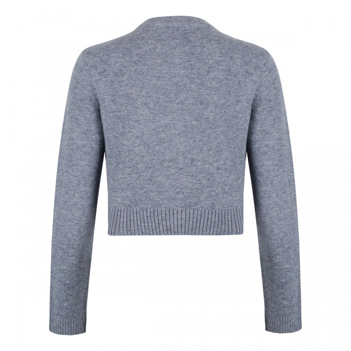 Le Noir Cortina Gray Wool Cardigan