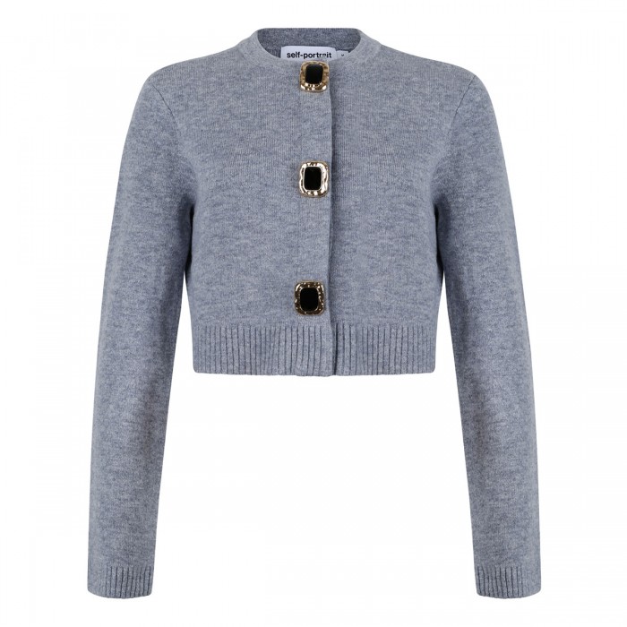 le noir cortina Gray wool cardigan